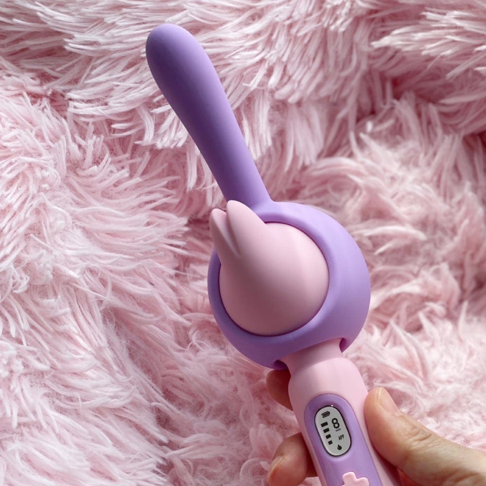 Monster Av Vibrating Stick 3 In 1 Stick Head Heating G- Spot Stimulator App Remote Control
