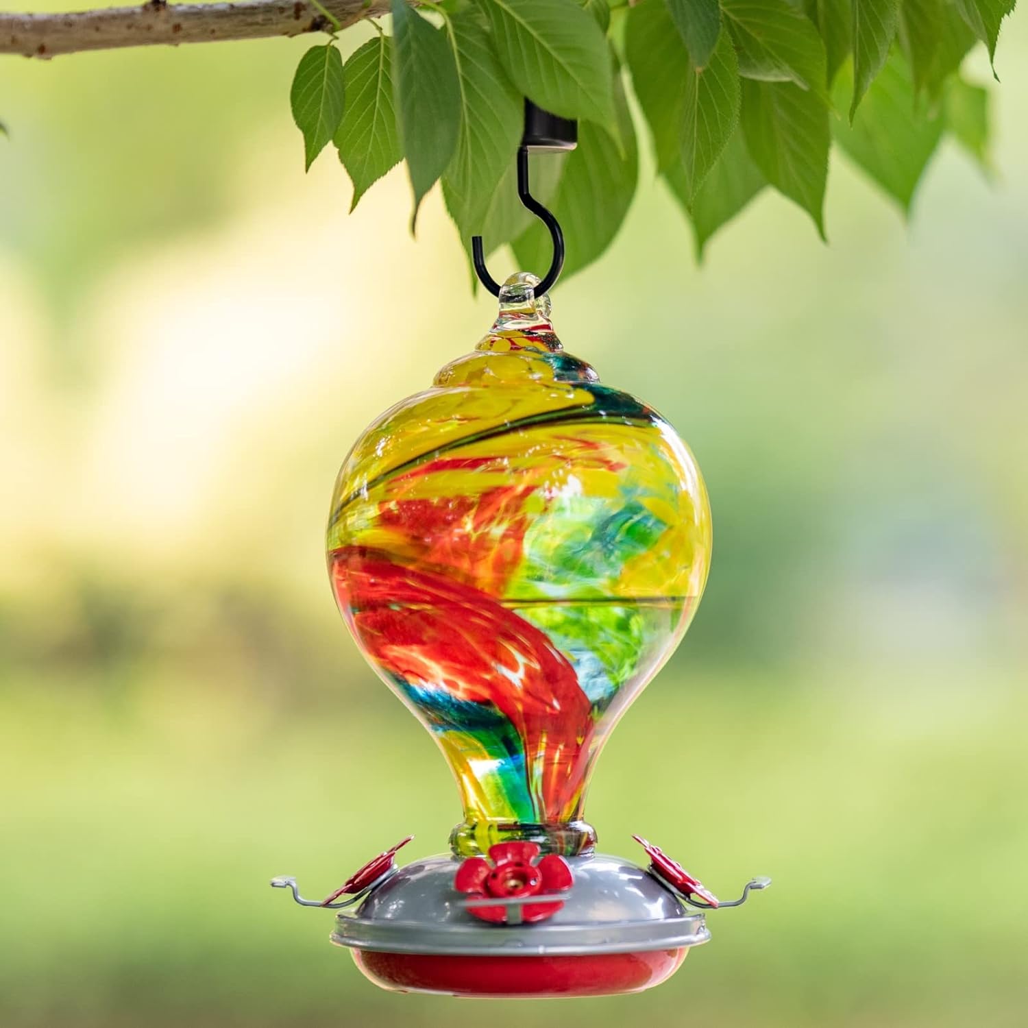 🎁2023-Christmas Hot Sale🎁Blown Glass Hummingbird Feeder-Buy 2 Free Shipping