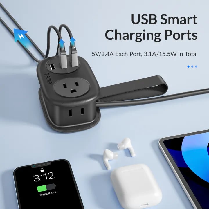 Last Day Promotion 70% OFF - 🔥7 in 1  Power Strip, ORICO 4 Outlets 3 USB Ports⚡Buy 2 Get Free Shipping