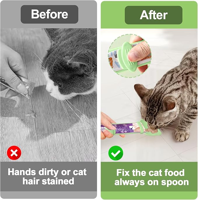 3pcs Cat Strip Feeders with 1pc Can Spoon