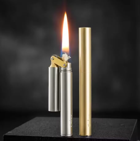 🔥Hot Sale 49% OFF -Brass Double Stick Smoke Type Kerosene Lighter🚬Can hold cigarette packs