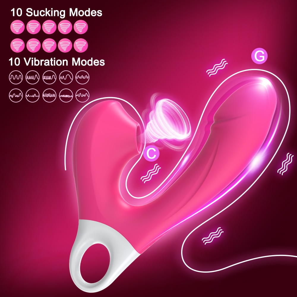 SHEMESIX - Female Masturbation Vibrator - Rabbit Vibrator 10 Modes Clit, Suction Vibrator