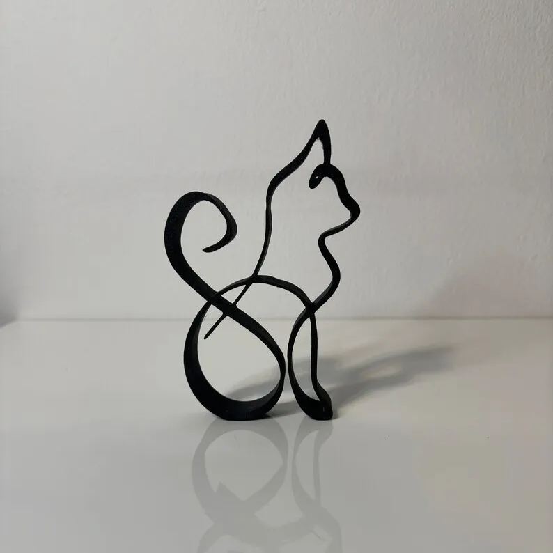 Cat Minimalistic Sculpture