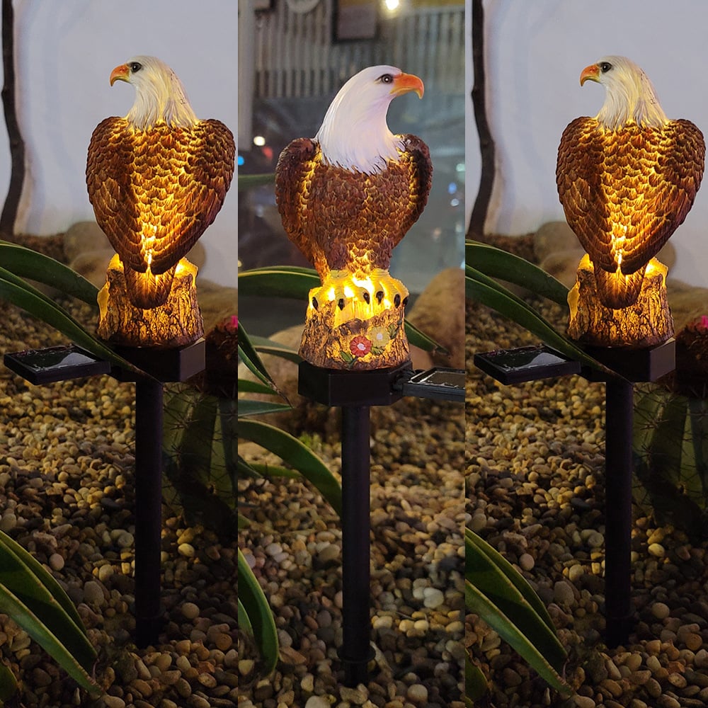 🔥Handmade American Eagle Solar Garden Light