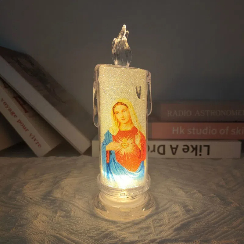 (🌲EARLY CHRISTMAS SALE - 49% OFF) 🎁🕯️LED Jesus Prayer Flameless Candles, 🔥Buy 5 Get 5 Free & Free Shipping