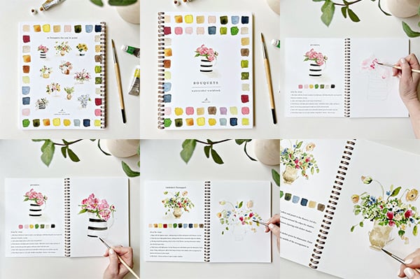 🔥LAST DAY 55% OFF - 🖼️Beginner-Friendly💕 Watercolor Workbook