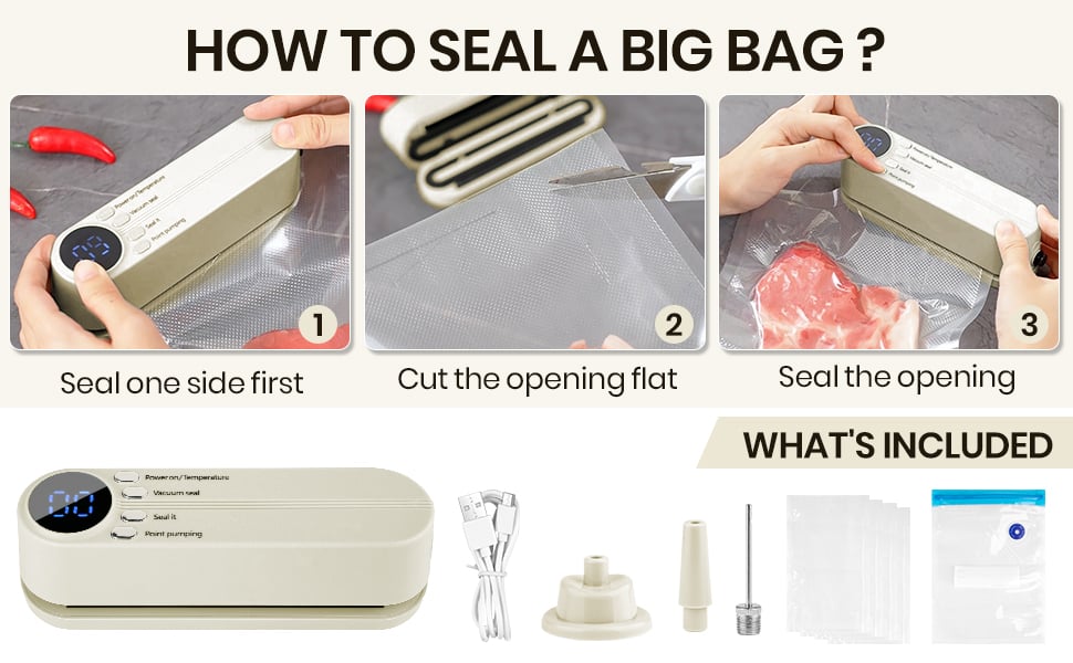 💥LAST DAY SALE 50% OFF💥3-in-1 Cordless Mini Vacuum Sealer⚡BUY 2 FREE SHIPPING