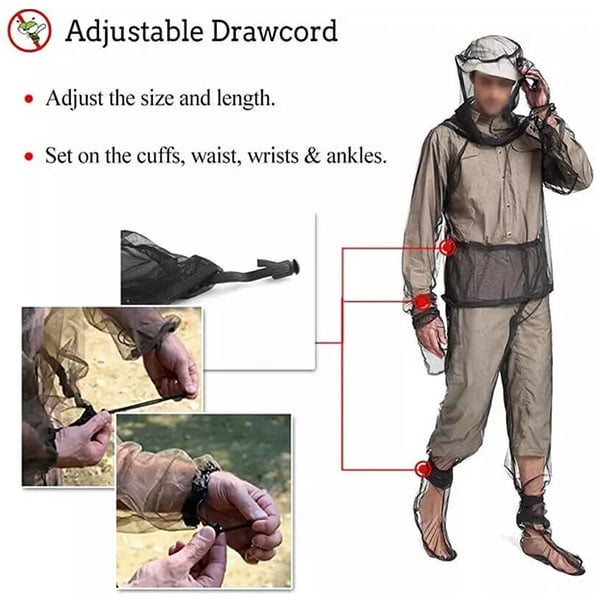 🎁TikTok Last Day Sale - 70% OFF🎉Outdoor Bug Wear Anti Mosquito Suit Jacket Mitts Pants Socks Net Yarn Mesh Cloth