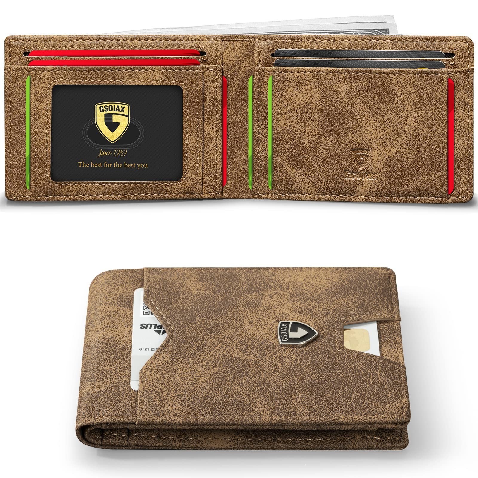 🔥Father's Day Promotion 70% OFF💥Men's Slim Leather RFID Blocking Wallet - Minimalist Carbon Fiber Bifold