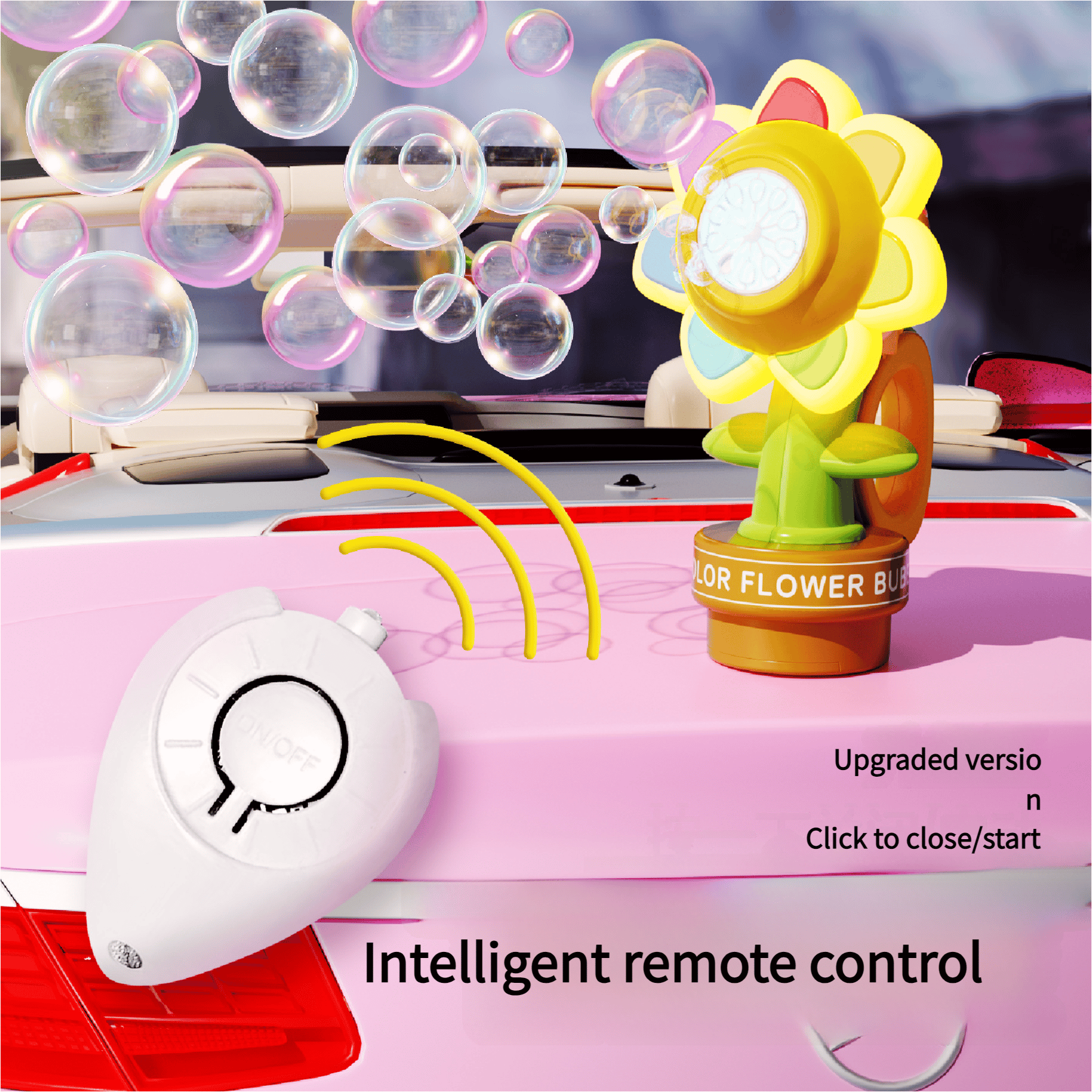 🎁TikTok Last Day Sale - 70% OFF🎉Car-mounted rechargeable fun swing dance sunflower bubble machine🌻✨