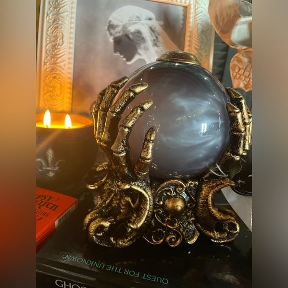 🎁TikTok Last Day Sale - 70% OFF🧙‍♀️🔮MARTHA STEWART NWT LED Lighted Animated Decor Halloween Crystal Ball With Fog