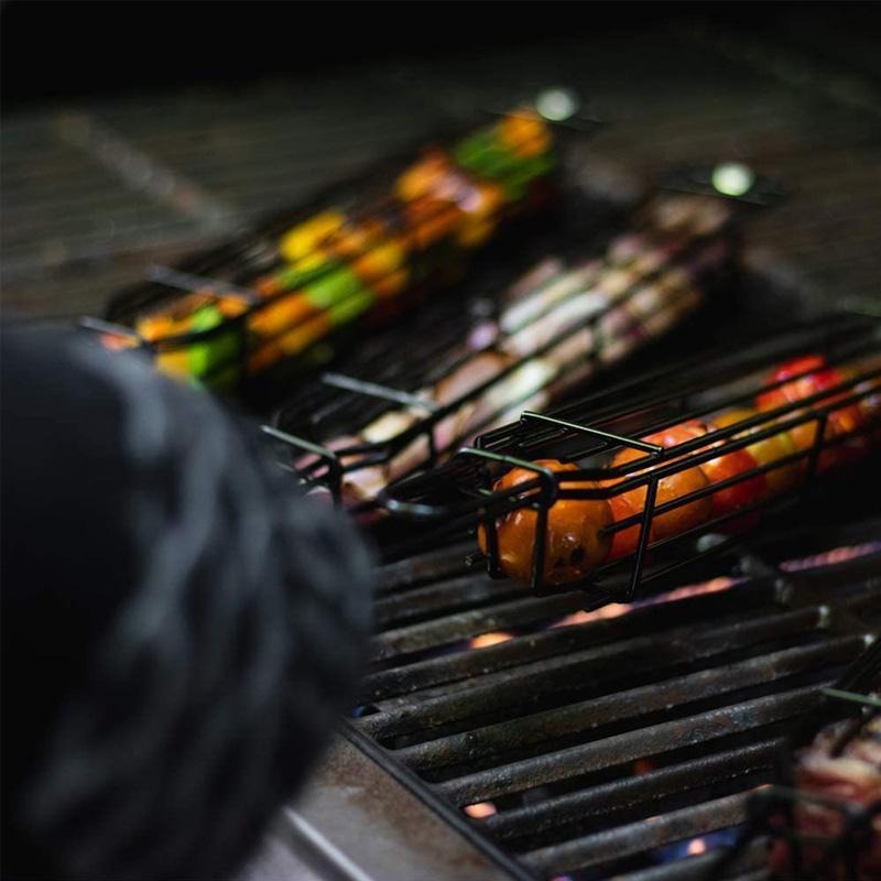 (🔥LAST DAY PROMOTION - SAVE 49% OFF) Colorfox Reusable Kabob Grill Baskets-Buy 4 Free Shipping
