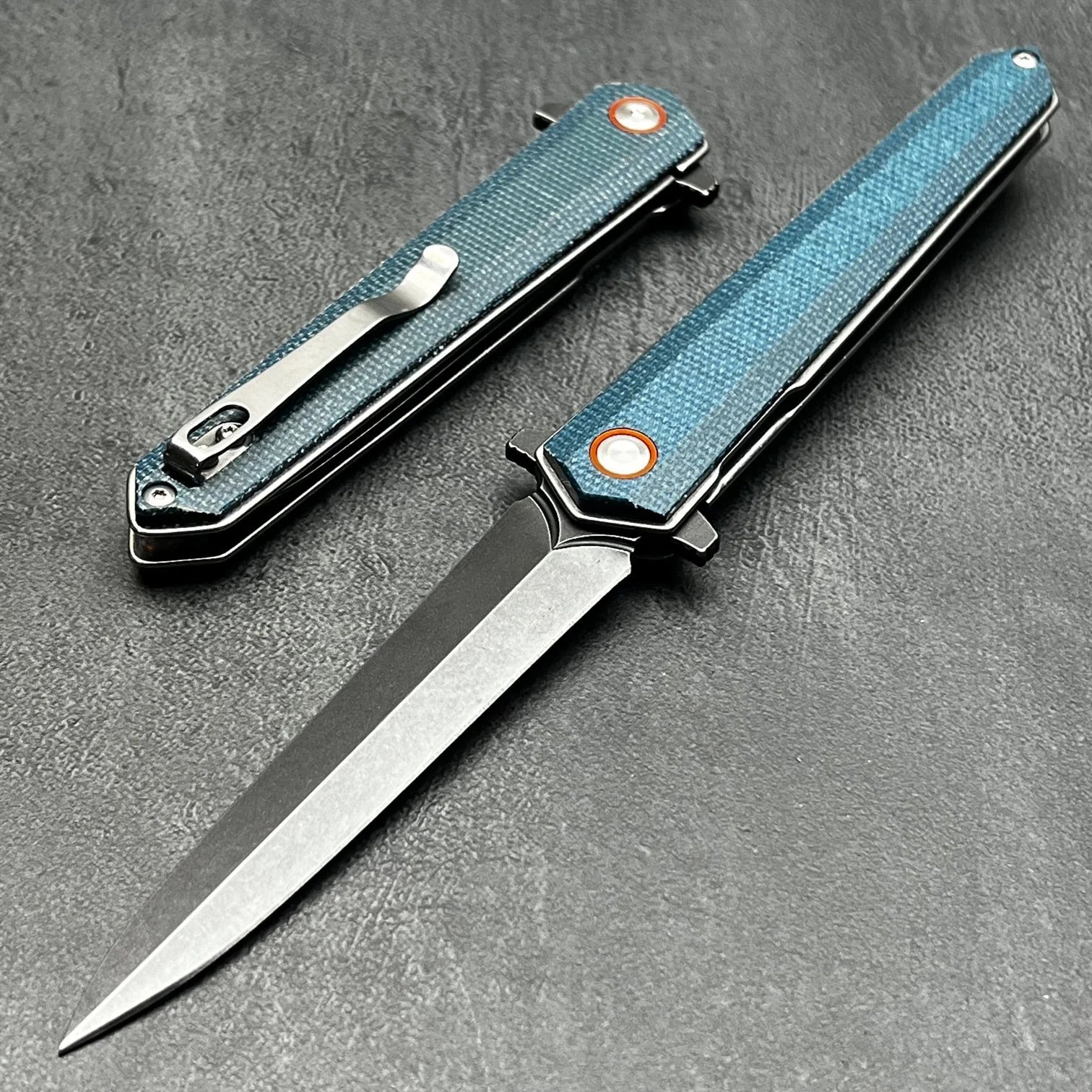Dulotec K254-BL folding knife – Micarta handle and 8Cr stainless steel