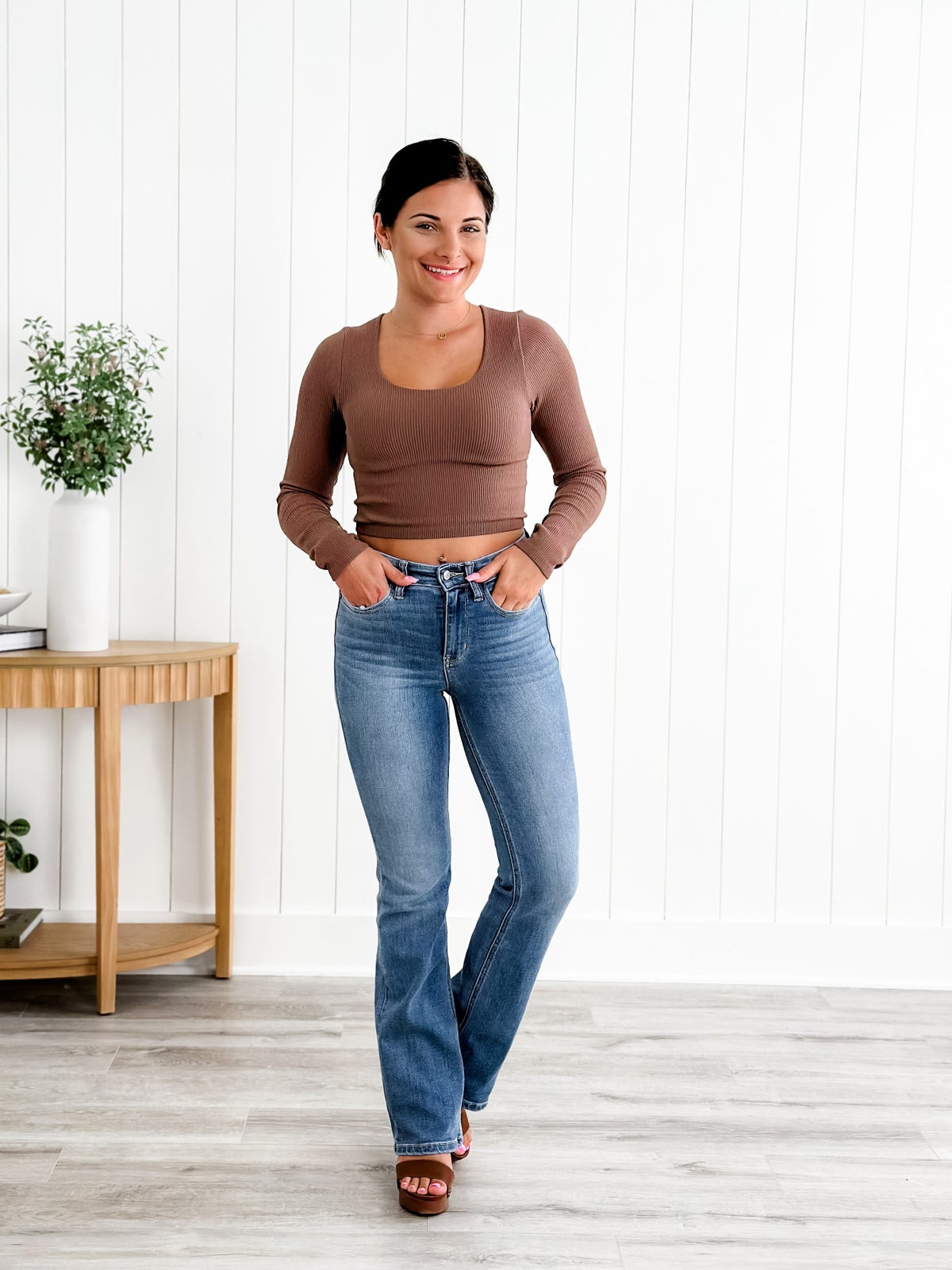 🎁 49% OFF🔥Holy Grail Tummy Control Bootcut Jeans ( Free Shipping)