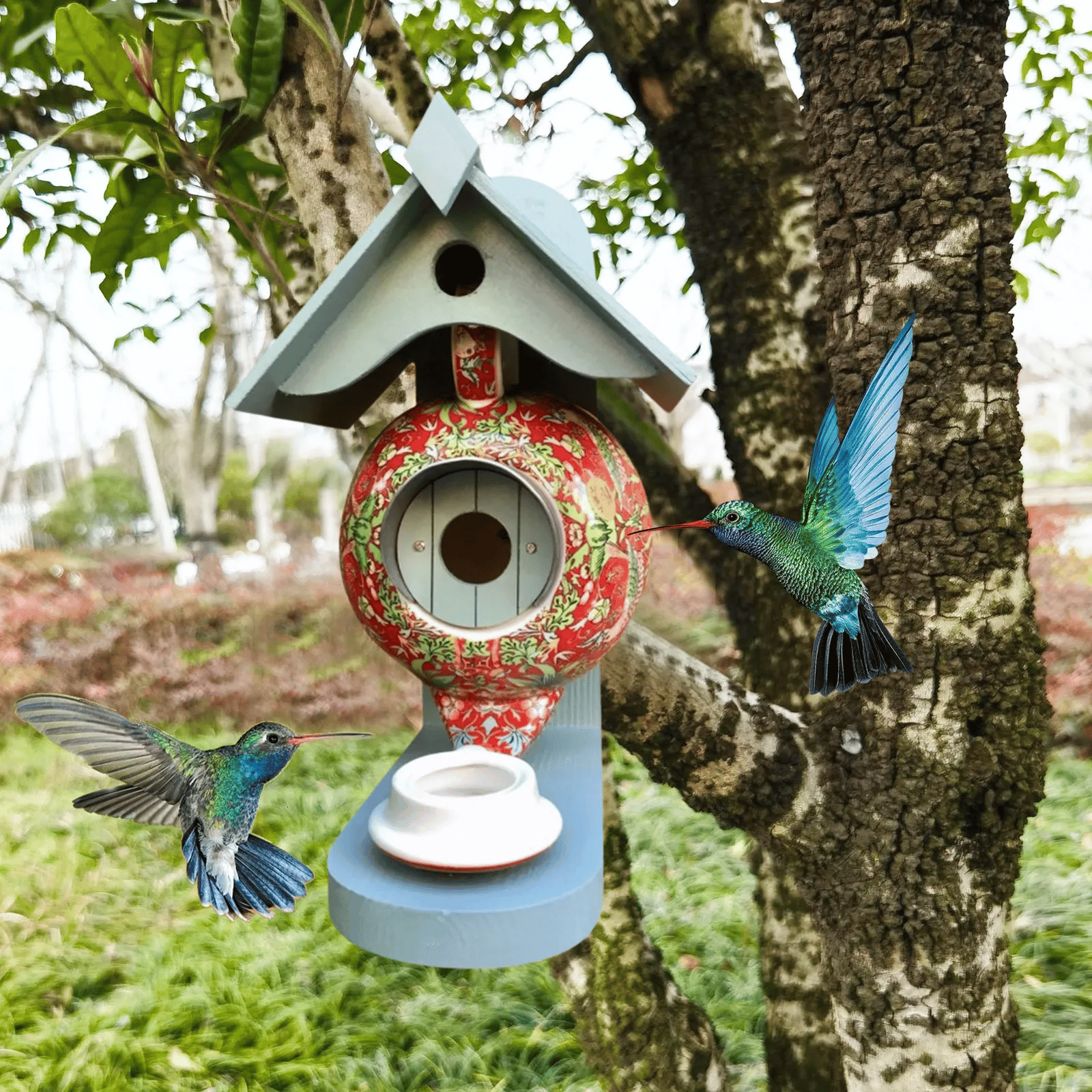 🔥Last Day Promotion 70% OFF🔥William Morris Teal Teapot Bird House