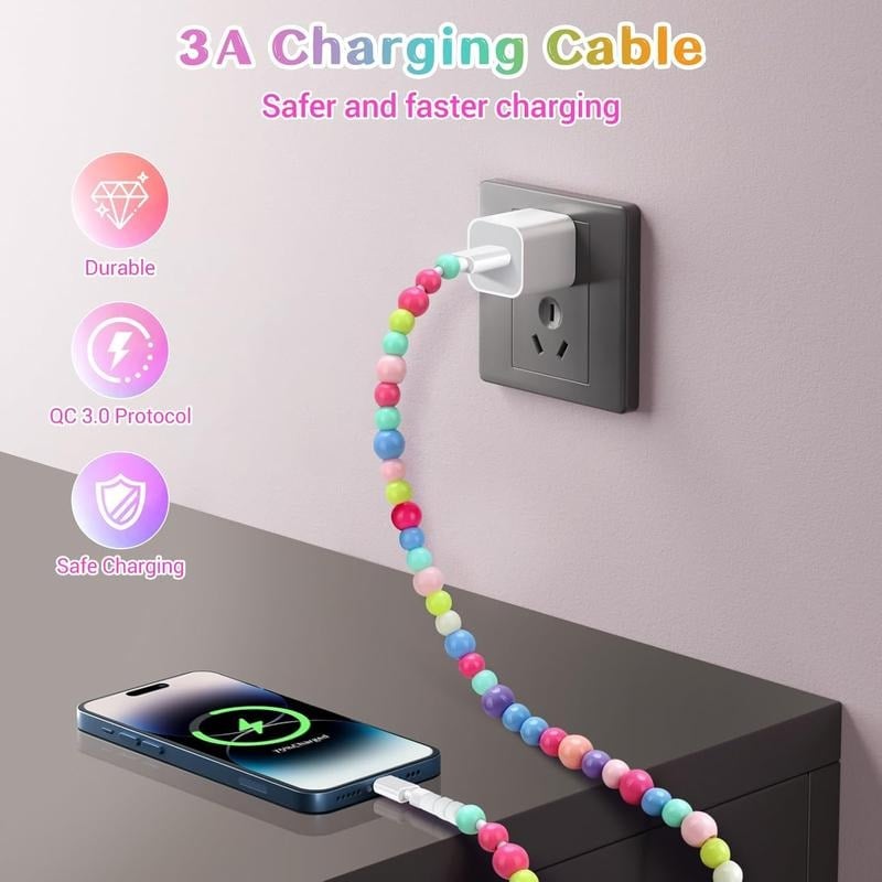 🎁TikTok Last Day Sale - 70% OFF🎉Beaded Charging Cords (🌈SALE $9.99)