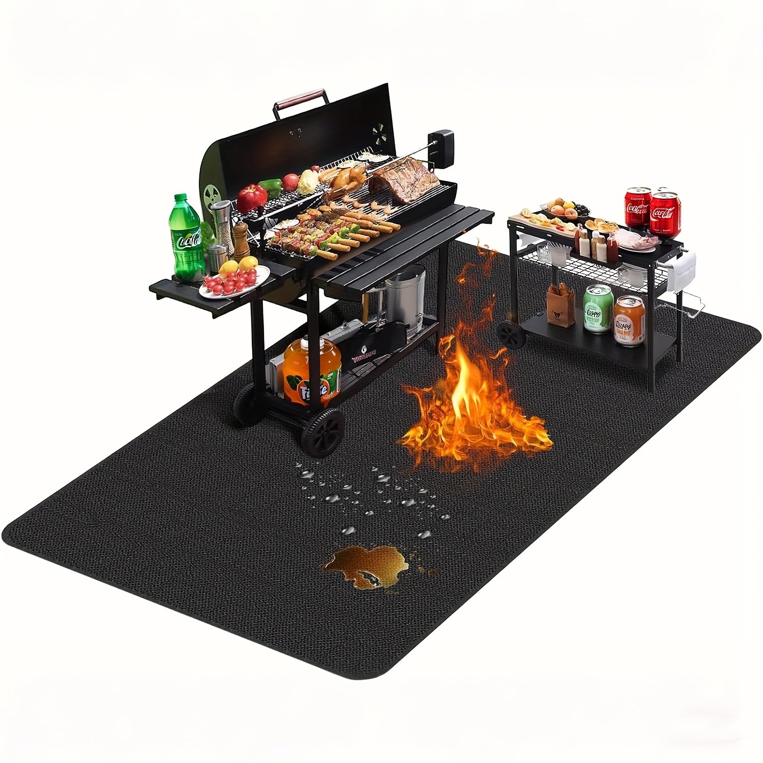 🎁TikTok Last Day Sale - 70% OFF🍖Heavy-Duty Fireproof Waterproof & Oil-Proof Under Grill Mat