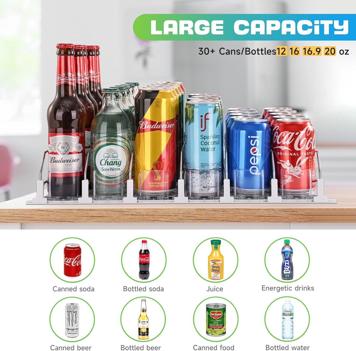 🔥Last Day Promotion - 70% OFF🎁🥤Drink Organizer for Fridge