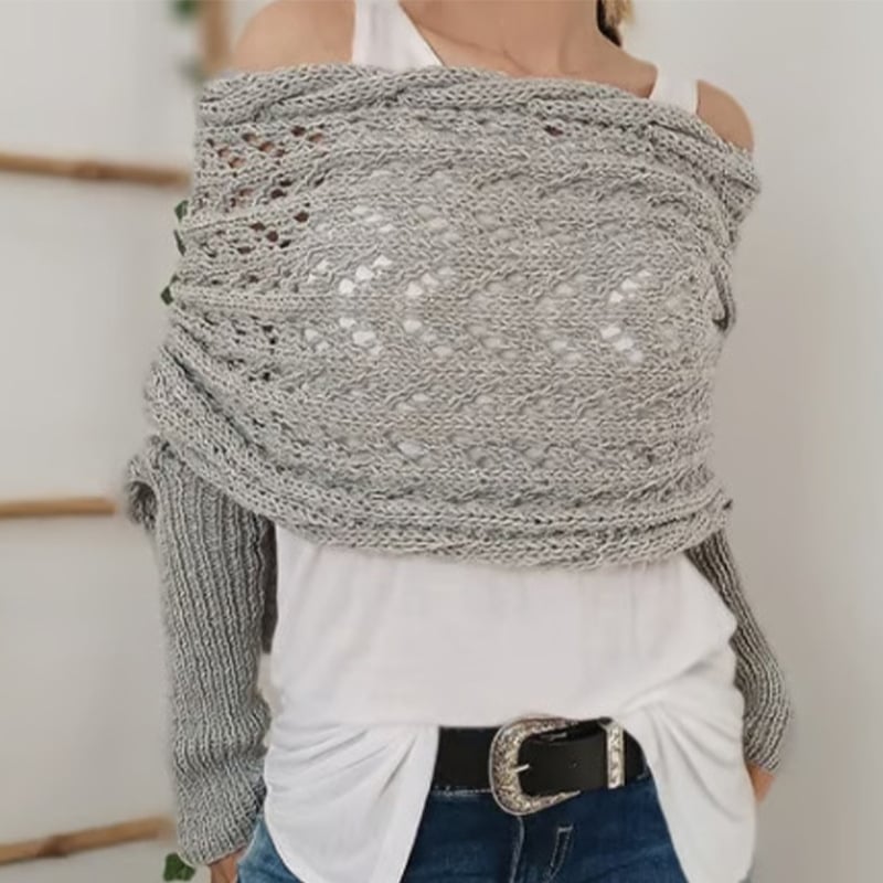 🎅Early Christmas Sale 48% OFF🧶Women's Knitted Double Sleeve Scarf🧣