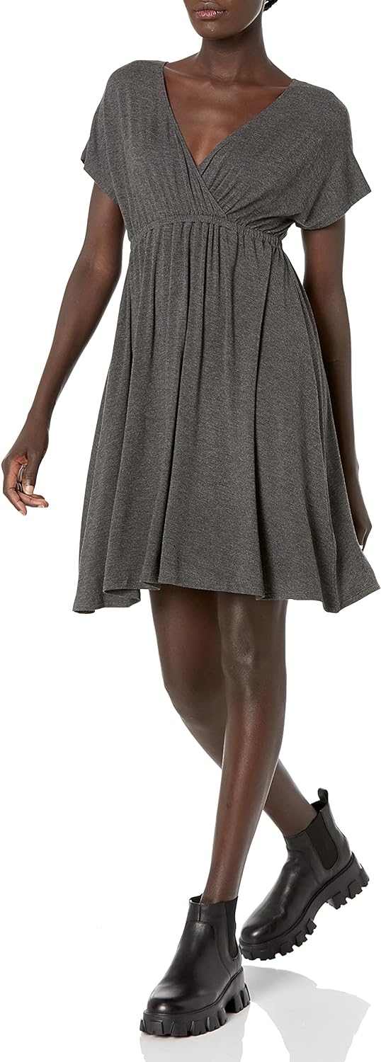 Amazon Essentials Women's Surplice Dress (Available in Plus Size)