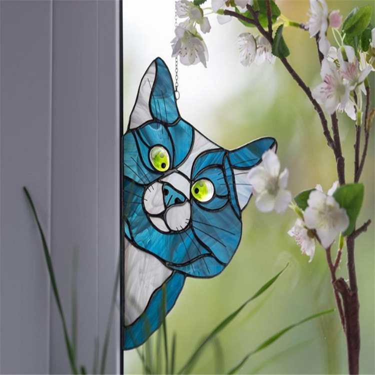 🔥CHRISTMAS SALE 70% OFF🎄Handmade Stain Cat Suncatcher For Window