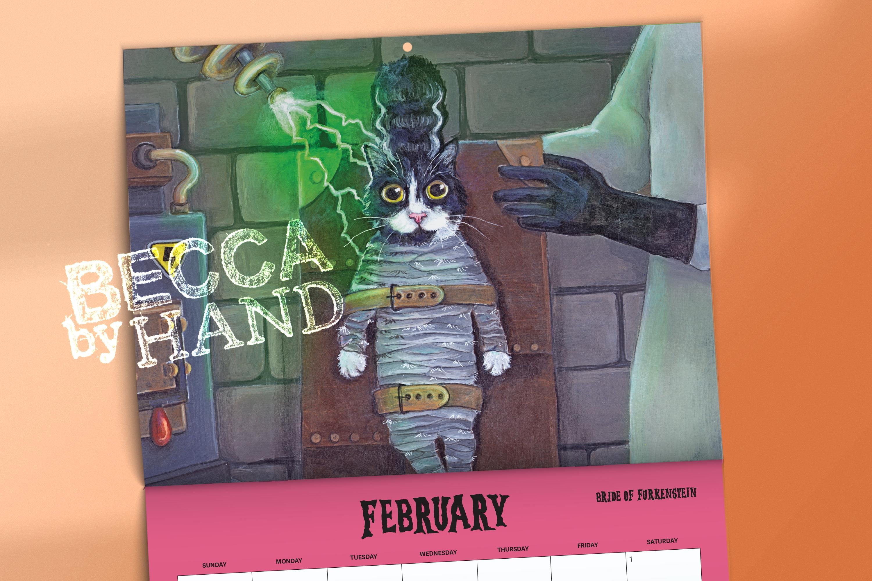 🙀Scaredy Cats 2025 Monthly Calendar