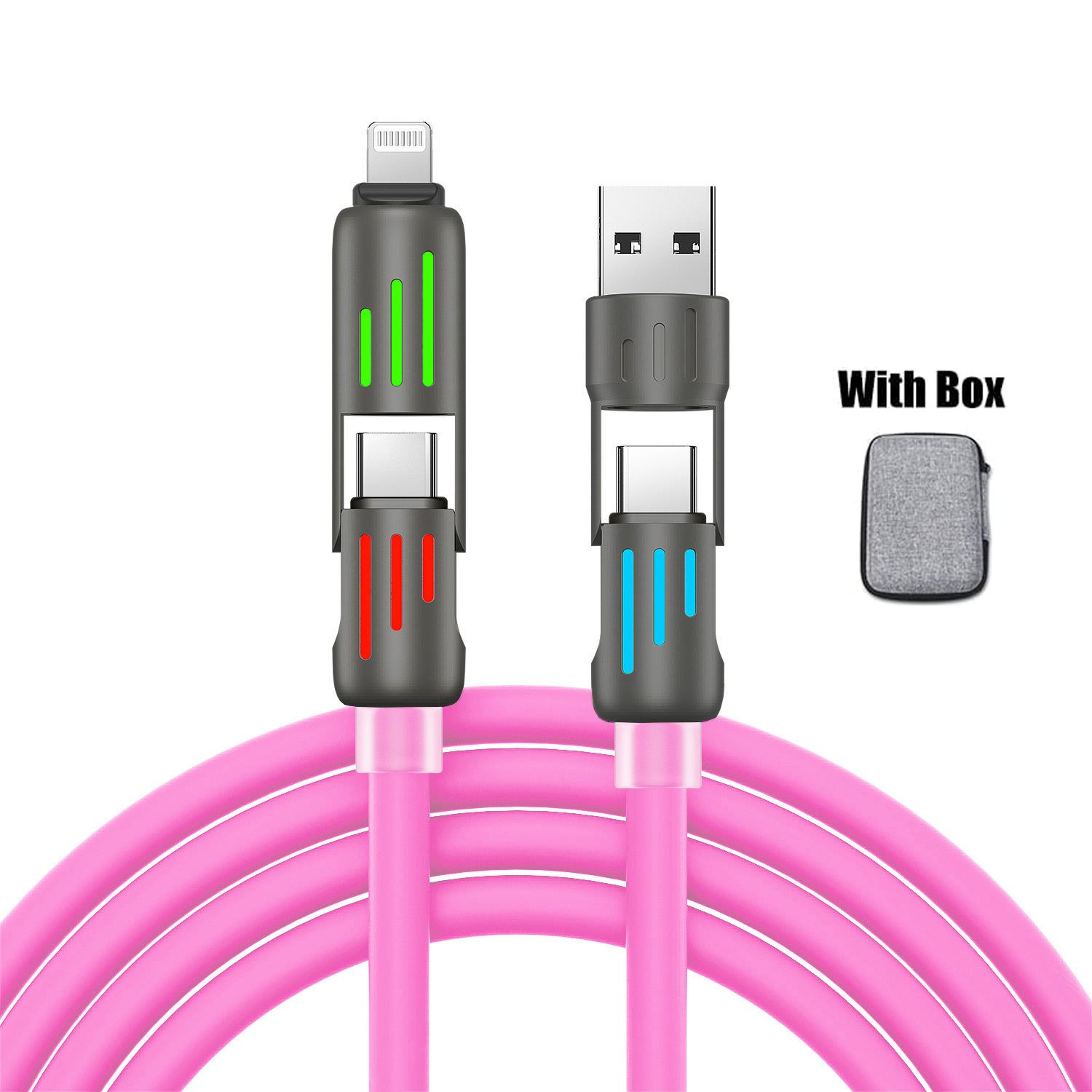 🔥Kaufen Sie 2 und erhalten Sie 1 gratis⚡4-in-1-USB-Ladekabel, Schnellladung MAX 60 W