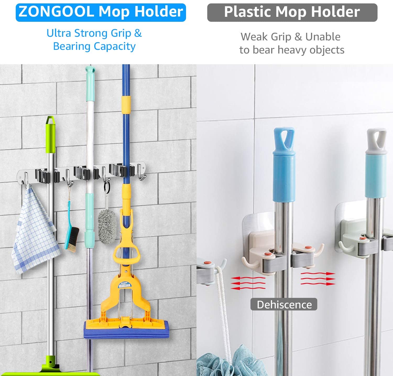 (Early Mother's Day Hot Sale-48% OFF)Self-adhesive Mop Garden Tool Organizer