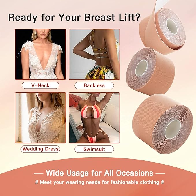 🔥Last Day Promotion 70% OFF🔥 Boobtape Replace Your Bra-Instant Breast Tape, Suitable for A-G