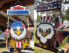 Patriotic Eagle American Flag Windspinner