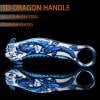 Blue Dragon Knife Dark Side-9Cr18Mo BLADE Pocket Folding Knife With Sheath