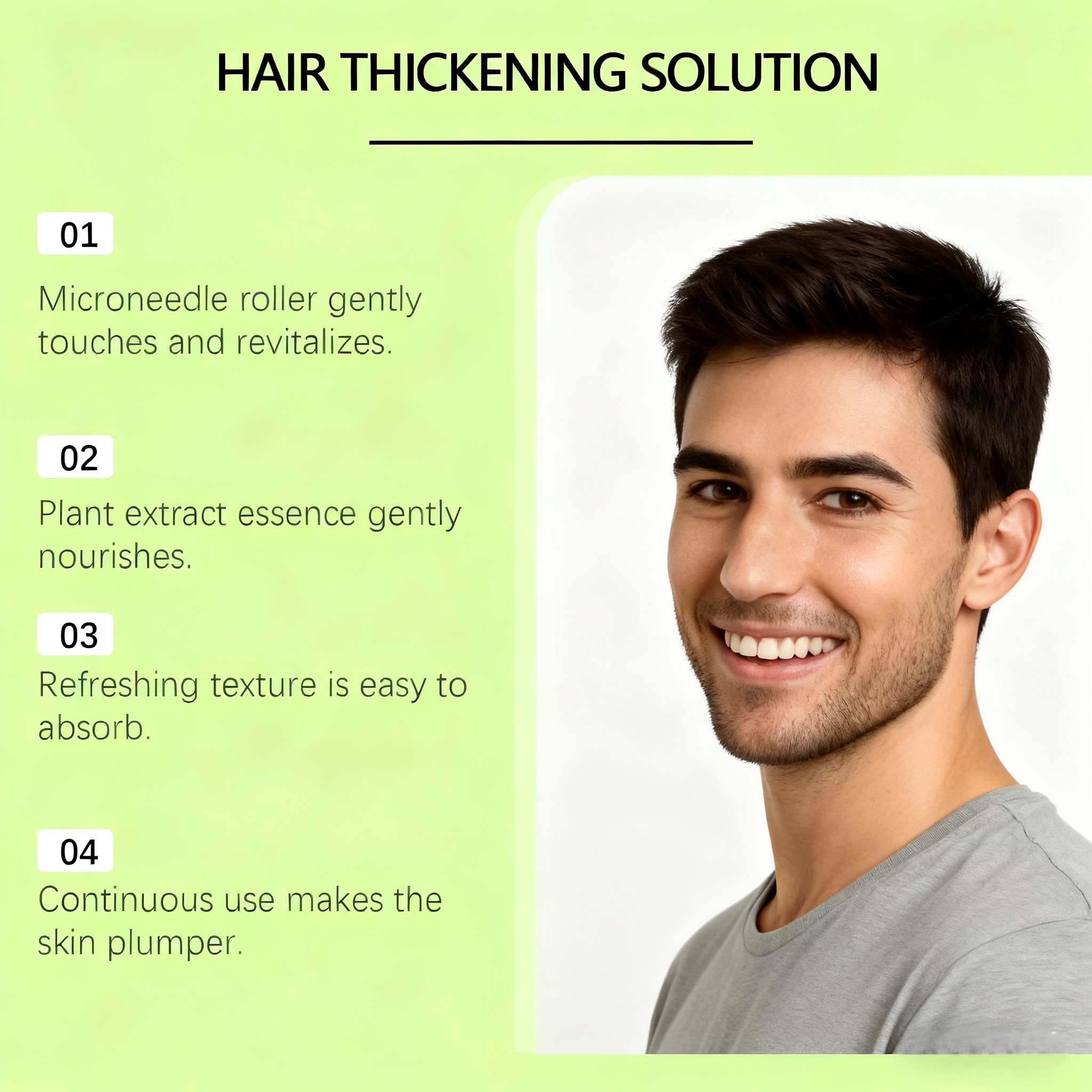 Microneedle Hair Regrowth System Hair Thickening Solution