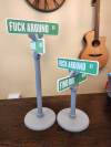 🔥Last Day Promotion - 60% OFF🎁🤣F Around/Find Out Street Sign Desk Decoration | Funny Desk Gift