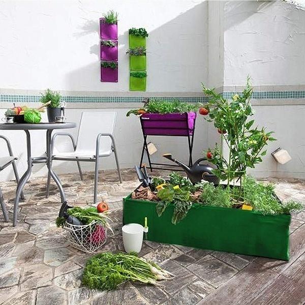Rectangle Fabric Raised Garden Bed For Planting Herb Flower Vegetable Potato