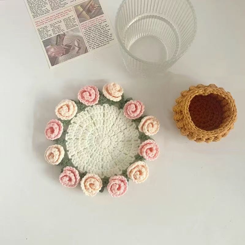 🌹Last Day Promotion 70% OFF🔥Handmade Crochet Flower Coaster