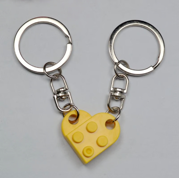 🔥💖Brick Heart Keychain Set