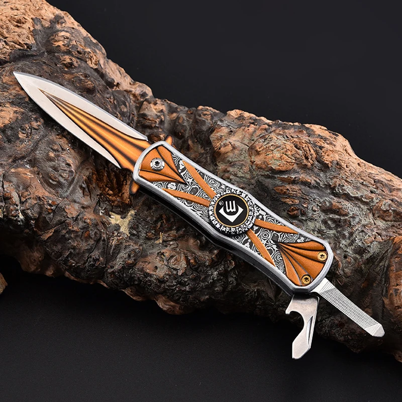 Handcrafted Retro Spinner Pocket Knife – Functional Art in Motion