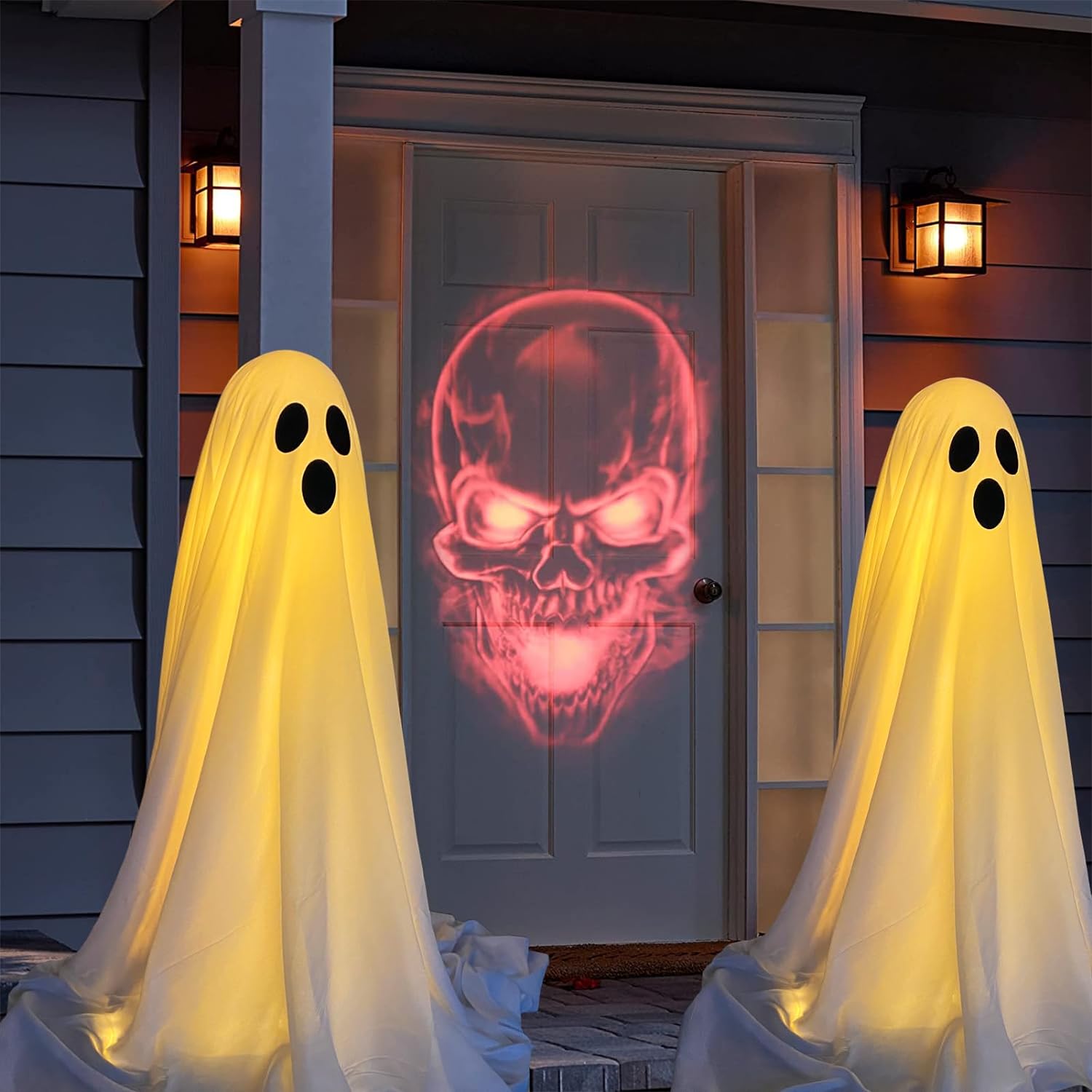 Halloween Spooky DIY Lit Ghost Decor