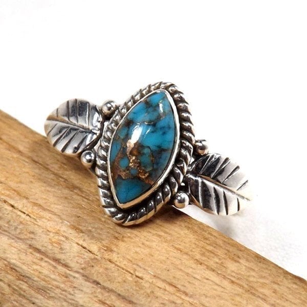 🔥Last Day 75% OFF🎁Vintage Turquoise Leaf Ring