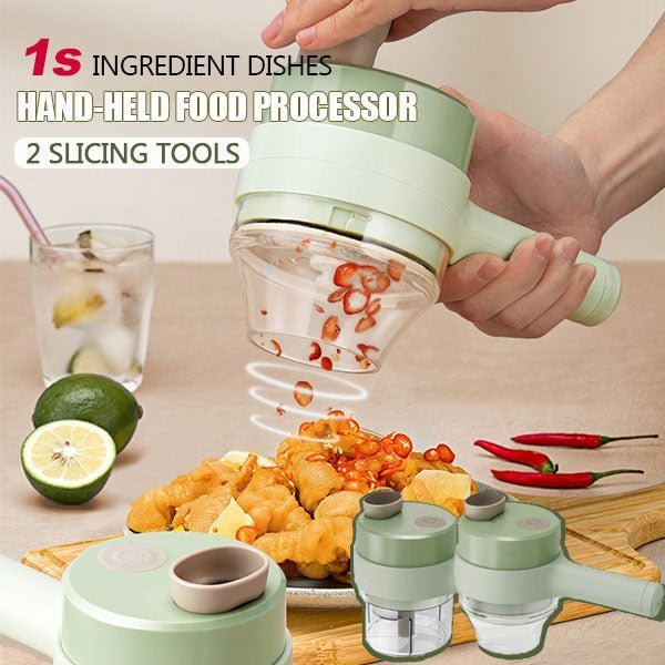 (🎄Christmas Hot Sale - 48% OFF) 4 In 1 Handheld Electric Vegetable Cutter Set, BUY 2 FREE SHIPPING