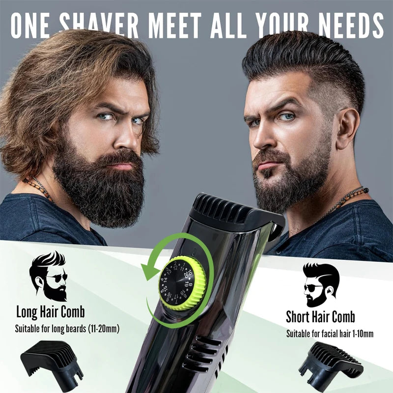 TikTok Last Day Promotion -60% OFF🎉Waterproof Vacuum Beard Trimmer with 20 Shaving Length Settings