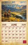 2025 Vintage Old West Wall Calendar