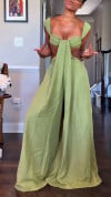 Women's Sleeveless Double Shoulder Tube Top Hollow Casual Jumpsuit