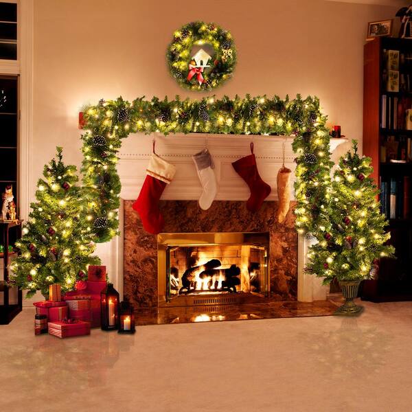 🎅⛄2025 Christmas Artificial Cypress Leaf Vine Wreath🎄（1.8m）