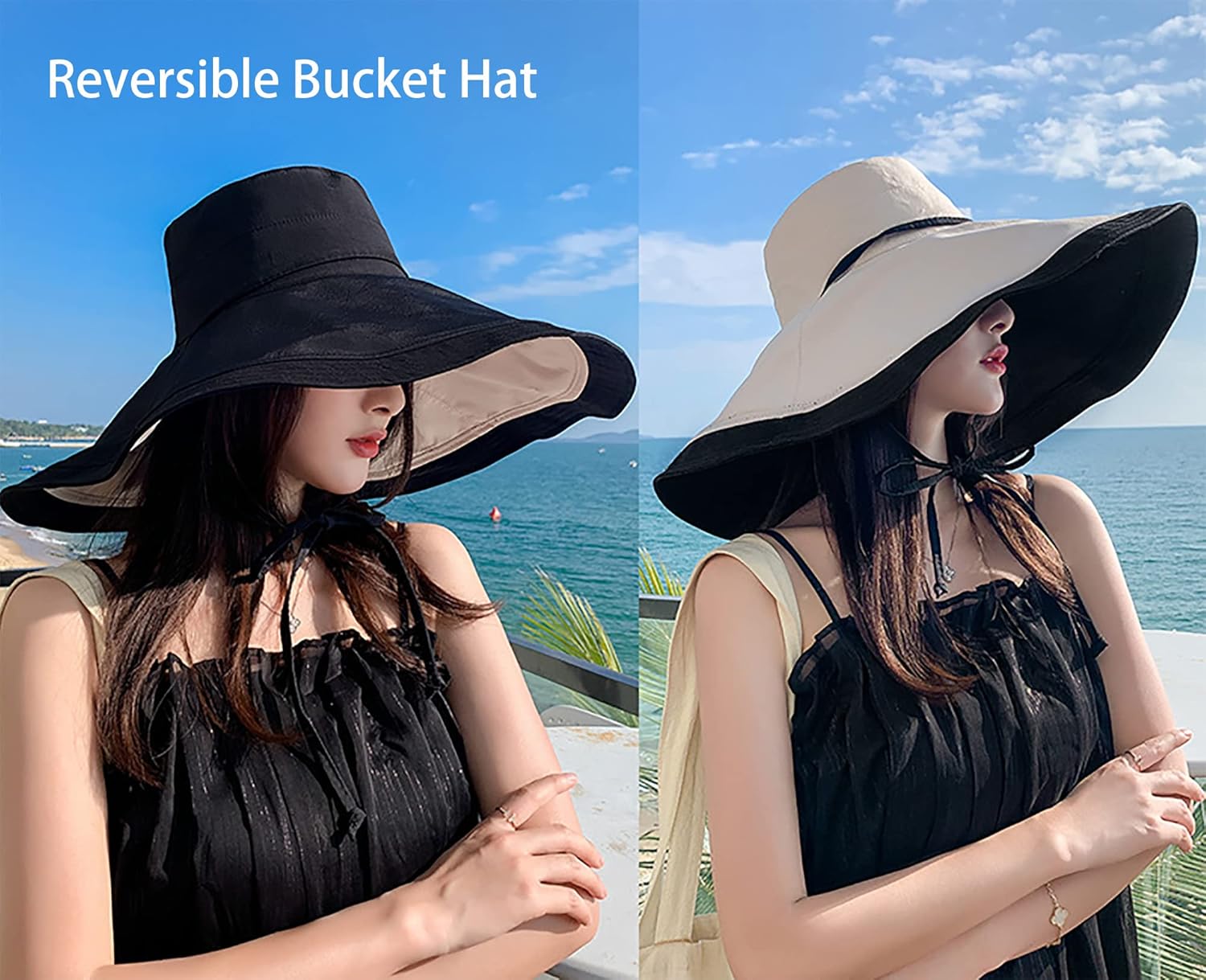 Packable Large Brim Sun Hat for Women - 6.7