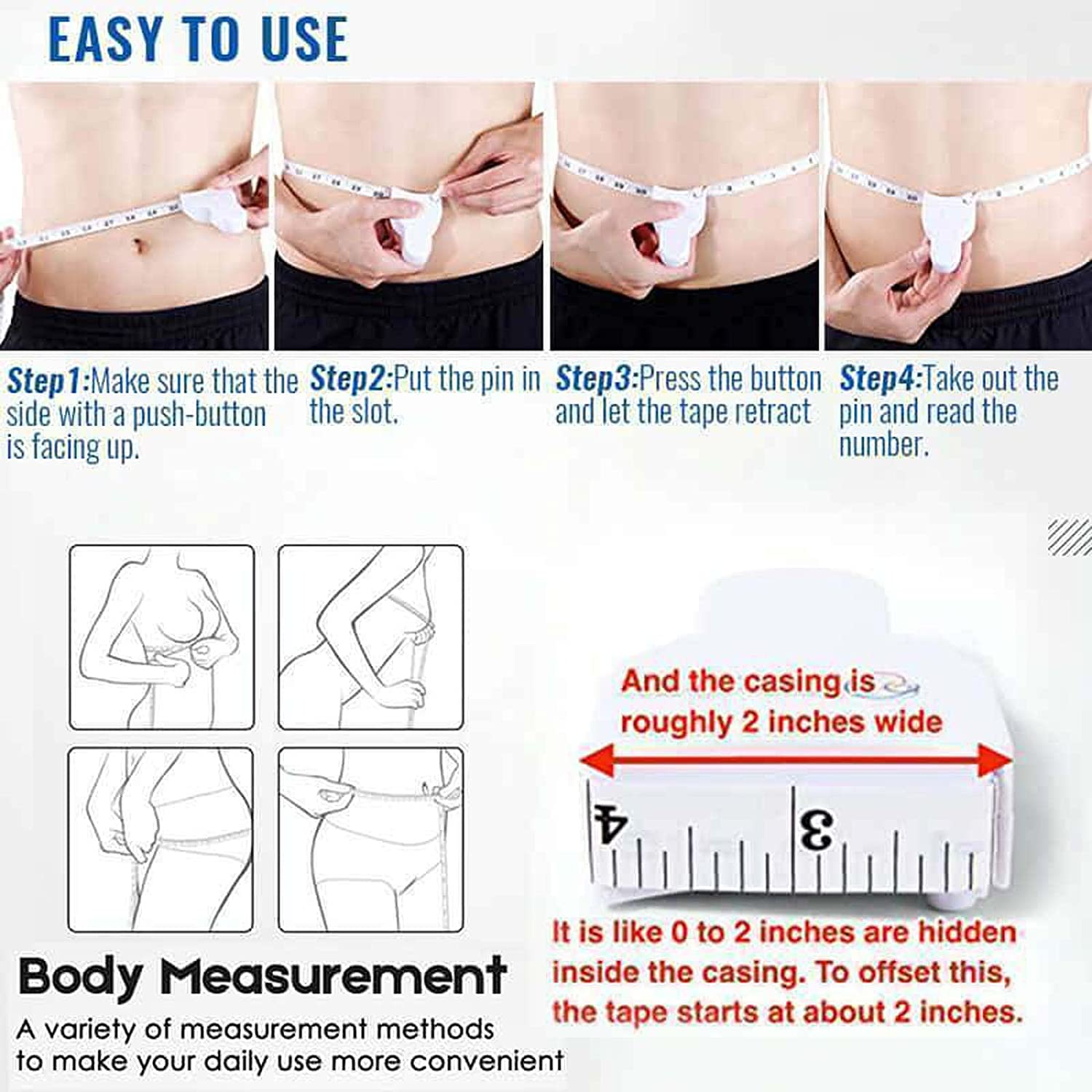 (🌲Early Christmas Sale- SAVE 48% OFF) TELESCOPIC BODY MEASURE TAPE (buy 3 get 2 free now)