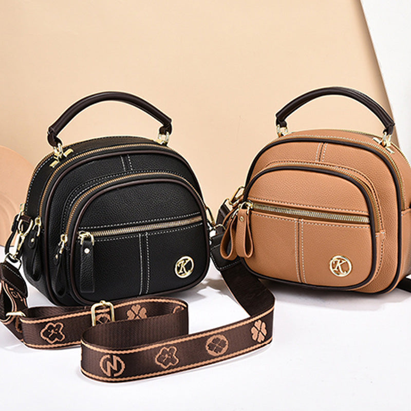 🎁Sale-Adjustable Wide Shoulder Strap Leather Crossbody Bag