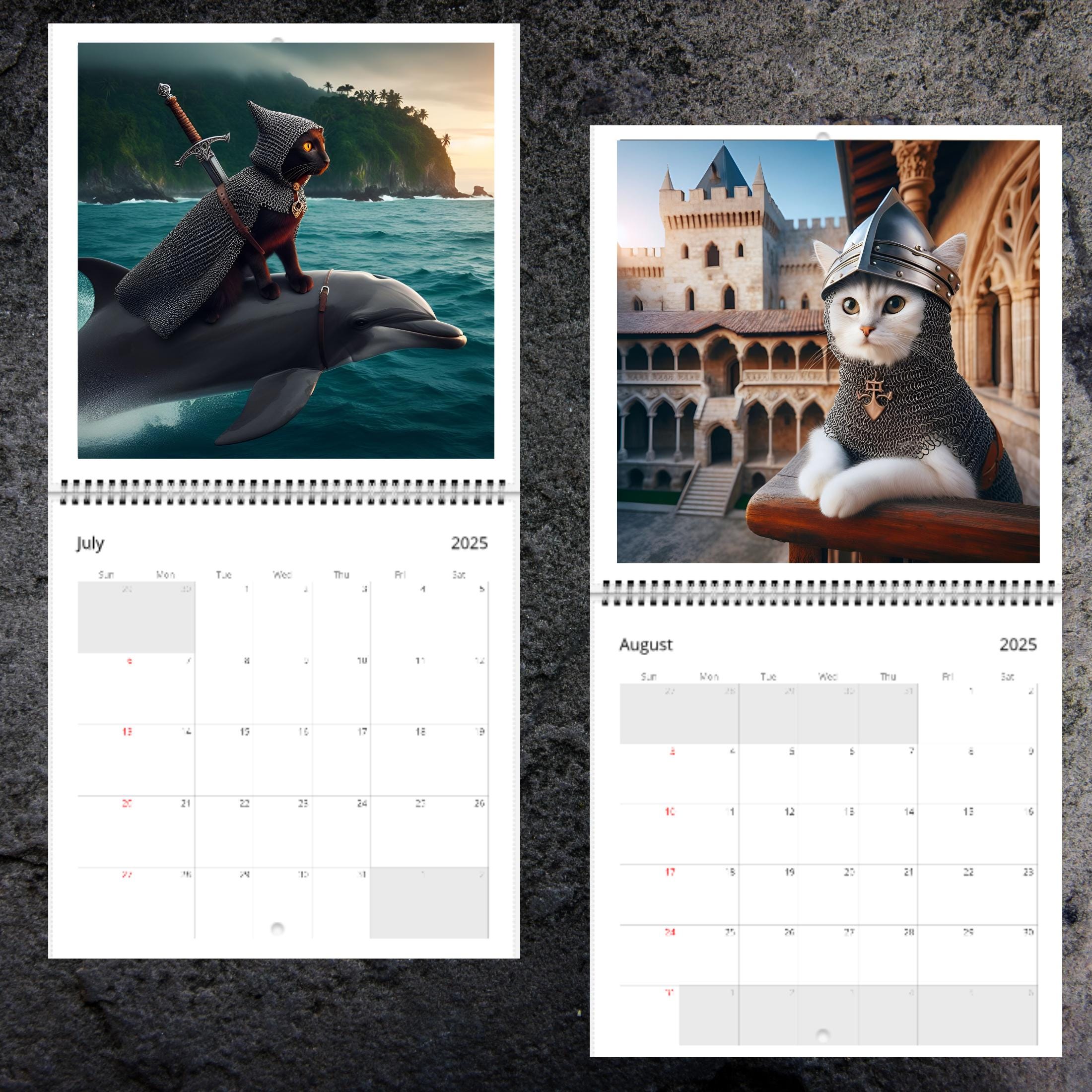 🐱Weird Medieval Quest Cats Calendar 2025📅