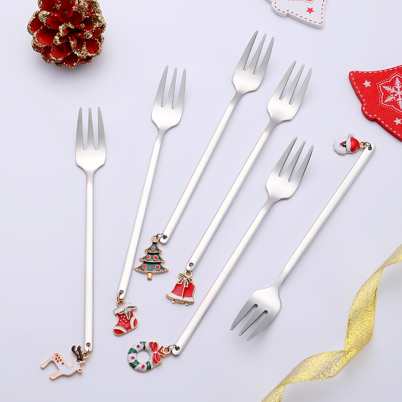 🎅(Early Christmas Sale - Save 48% OFF)Christmas Stainless Steel Spoons/Forks(1 SET)