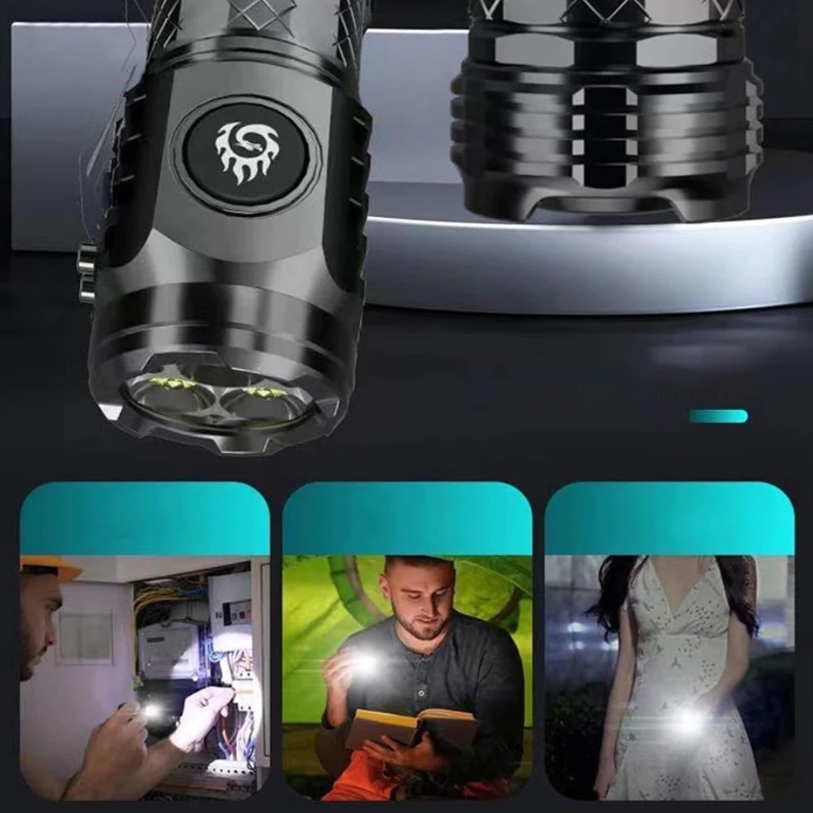 (🔥Last Day Promotion 70%) German Three-eyed Monster Mini Flash Super Power Flashlight